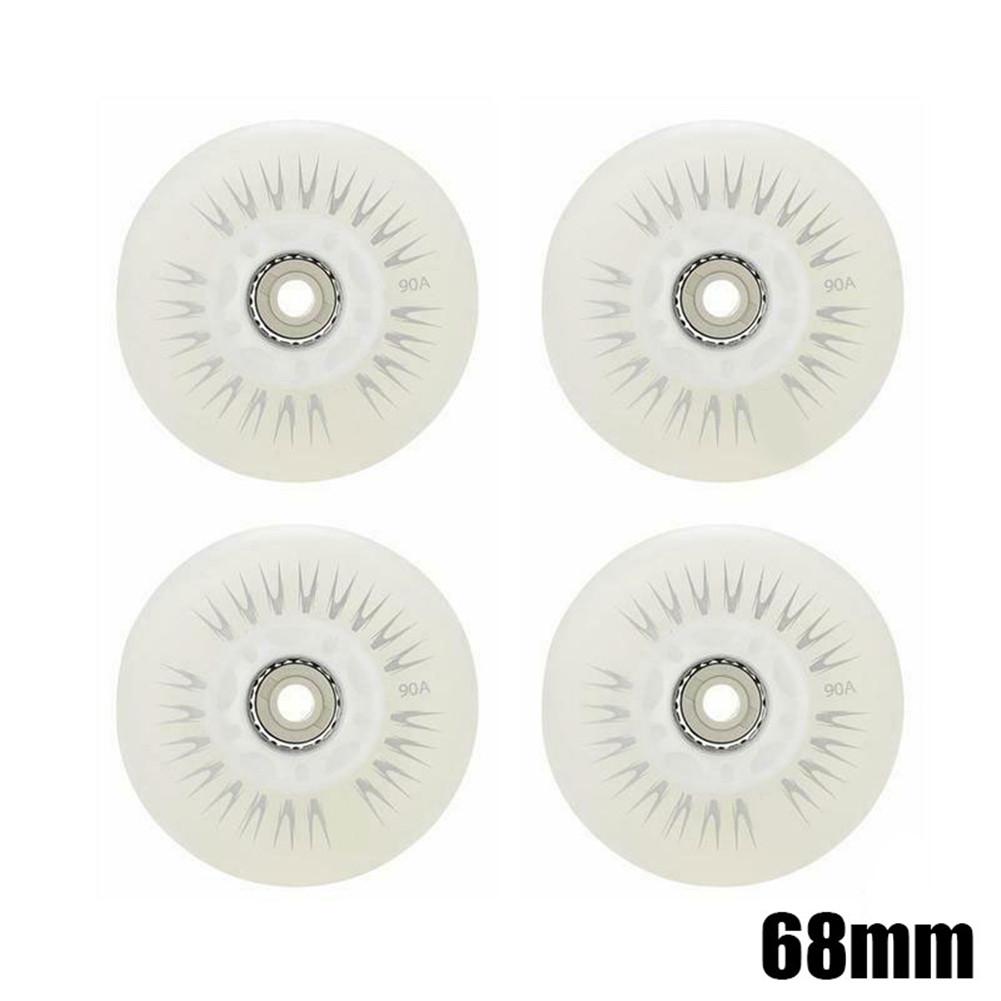 4pcs Outdoors Skate Wheels Pu Wheels Flash Inline Led Lighting Skating Wheels For Free Skate Sliding Roller Skating Shoes