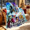 Custom Name Personalized Saint Seiya Print Blanket, Home Decor, Bedroom, Sofa, Camping, Couch, Gifts for Birthday Christmas