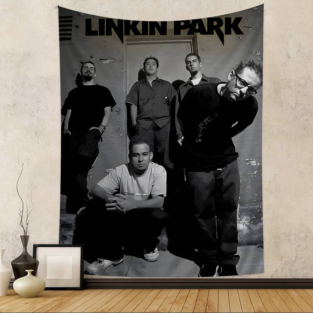 Nu Metal Band L-Linkin P-Park Cartoon Tapestry Art Science Fiction Room Home Decor Wall Hanging Sheets