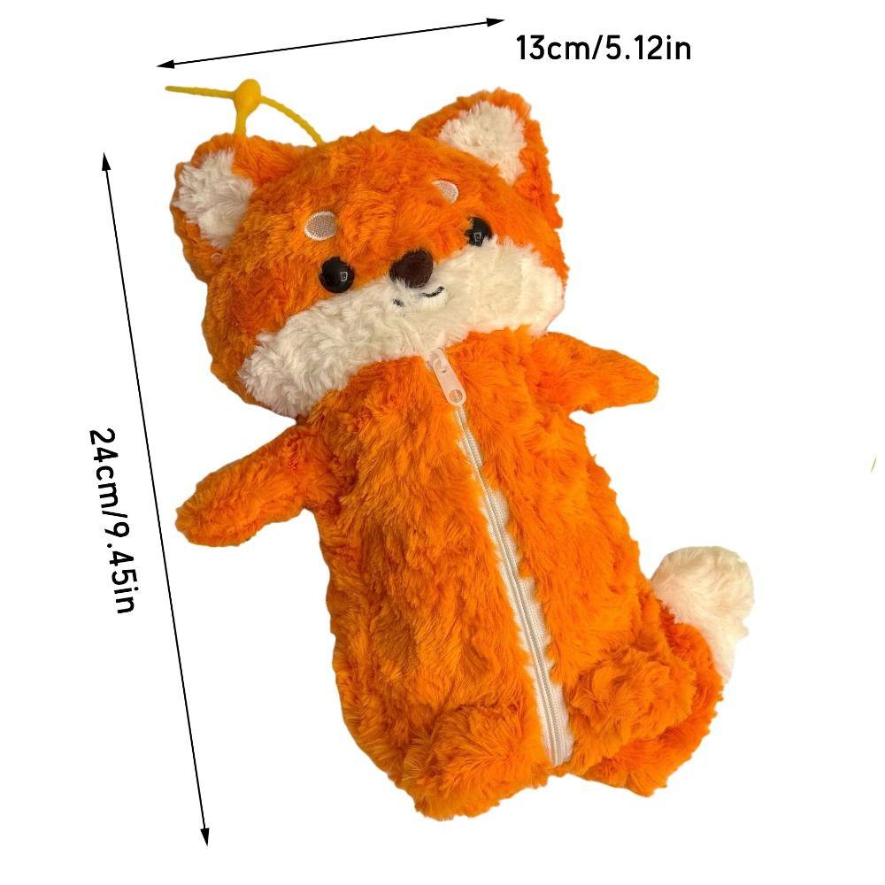 Plush Pen Bag Fox Doll Stationery Organizer High Quality Stationery Bag  Back To School Gift