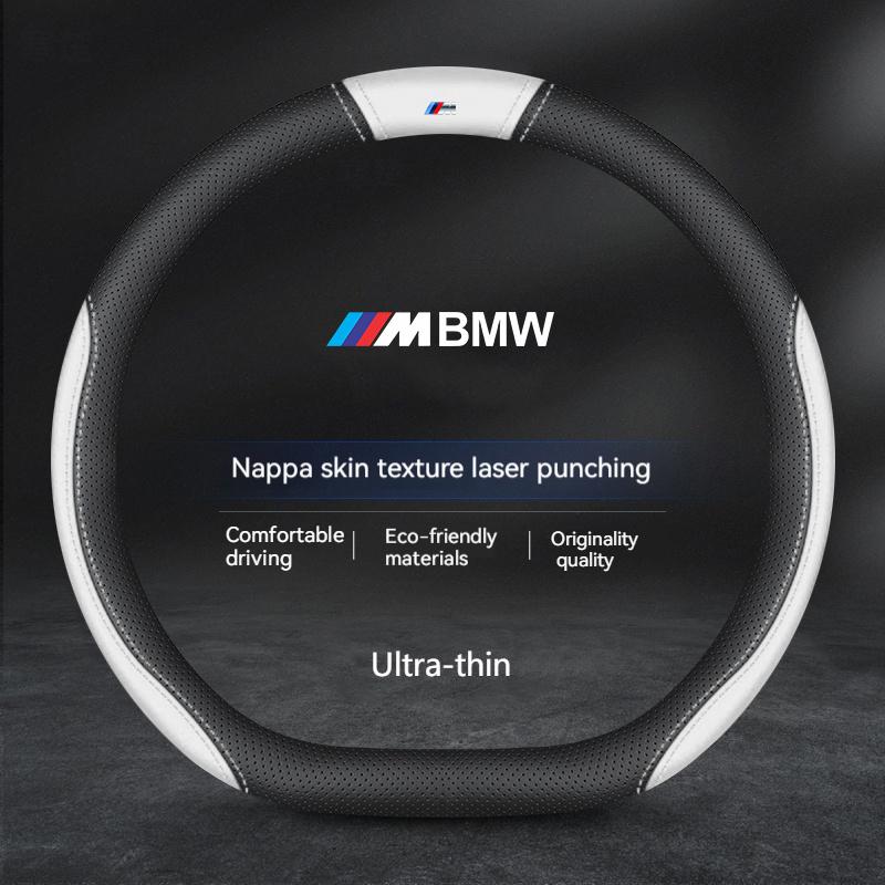 For BMW M X1 X3 X5 X6 E39 E46 E87 E90 E92 F10 F15 F25 F30 Carbon fiber Suede Leather Car Steering Wheel Cover Auto Accessories HG5