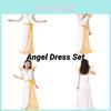 Princess Dress For Girls Elegant White Angel Costume For Children's Performances