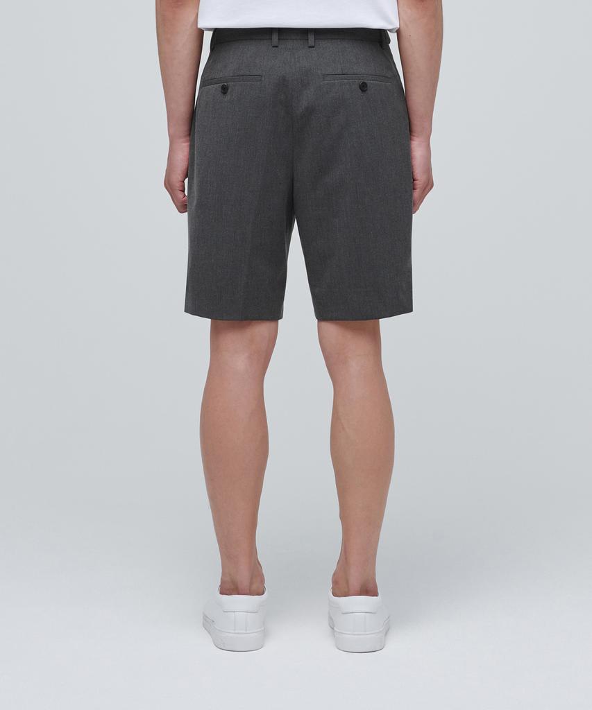 Musinsa Standard Lightweight Hidden Banding Half Slacks [Medium Gray]
