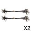 2x20pcs Fishing Wire Leaders with Safety Snaps and Barrel Swivels Black 20cm