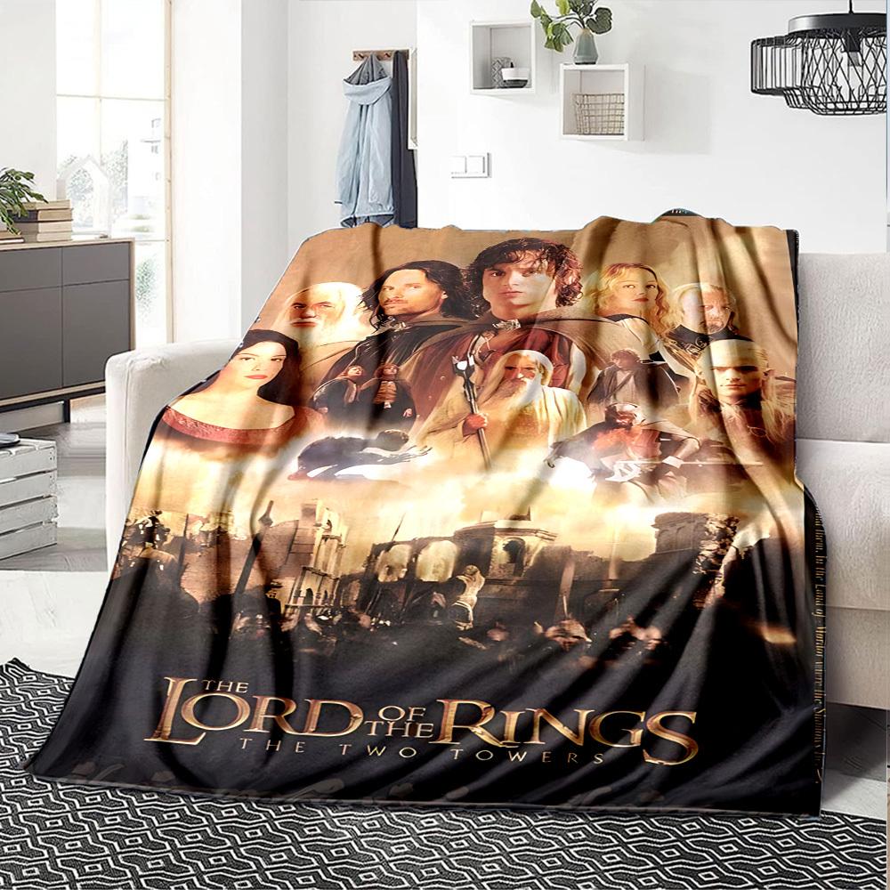 1pc Lord of the Rings Two Towers Flannel Blanket Soft Warm Throw for Home, Office, Travel, All-Season Cozy Bedding Gift L1397