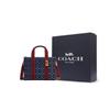 Coach Smith 35 Letter Print Magnetic Closure Fabric Tote Bag Shopping Bag Shoulder Crossbody Handbag Large Women tote Denim-Blue CY698-IMXIA