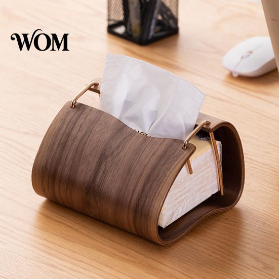 Dining Room Decor Wooden Tissue Holder, Rectangular Decorative Paper Napkin Dispenser, Modern Home Supplies Organizer, for Office Desk Desktop