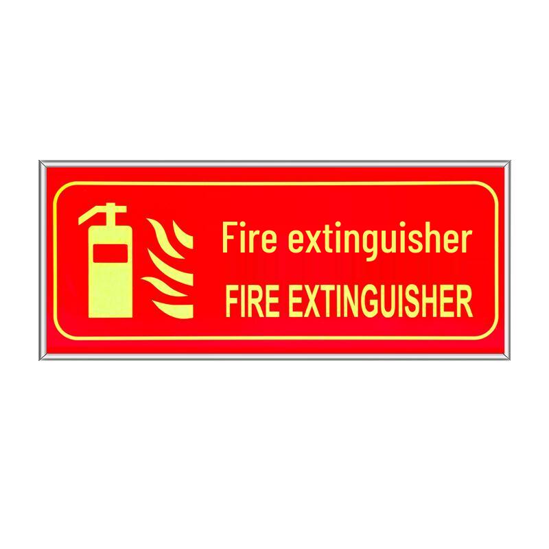 Framed Luminous Fire Safety Sign