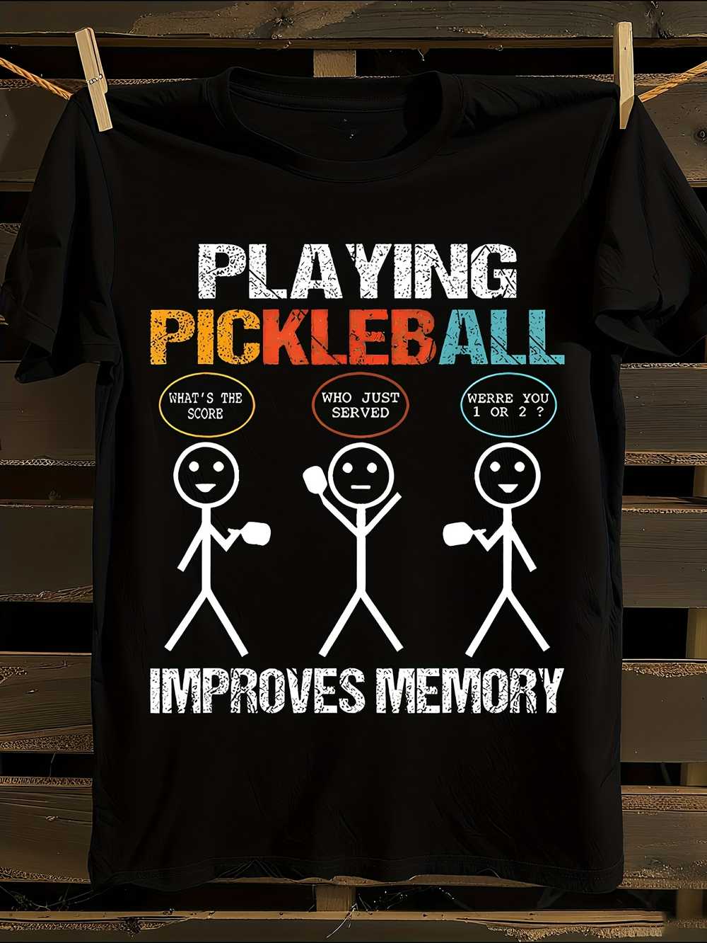 Funny Pickleball Graphic T-Shirt L