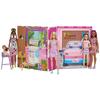 Barbie-Maison de vacances-Coffret et poupée, 4 zones et 11 accessoires HRJ77