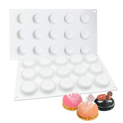 15 Flat Round Mousse Cake Silicone Mold Round Dessert Mold DIY Handmade Inward Filling