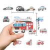 1050 100Pcs Cartoon Fire Truck Stickers Fireman Doodle Education Stickers Diy Water Cup Scrapbook Laptop Scrapbook Decal Toys