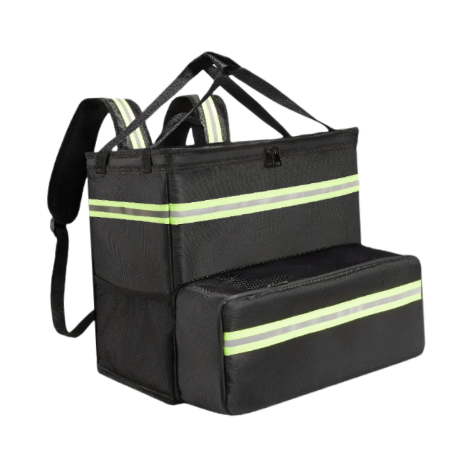 

Expandable Pizza Delivery Backpack Portable Thermal Smooth Zipper Insulated