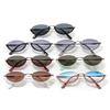 Small Frame Metal Cat Eye Sunglasses Personalized Elliptical Sunglasses Retro Travel Sunscreen Sunglasses