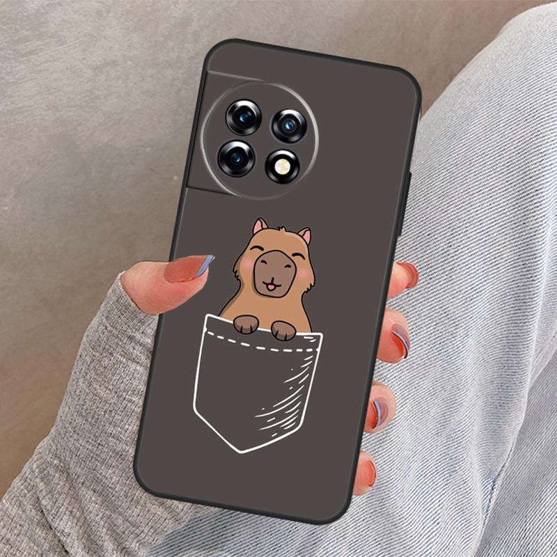 Cute Cartoon Capybara Cover For OnePlus Nord 4 3 CE 2 Lite N20 N10 N30 OnePlus 8T 10T 13 13R 12 12R 11 10 Pro Case