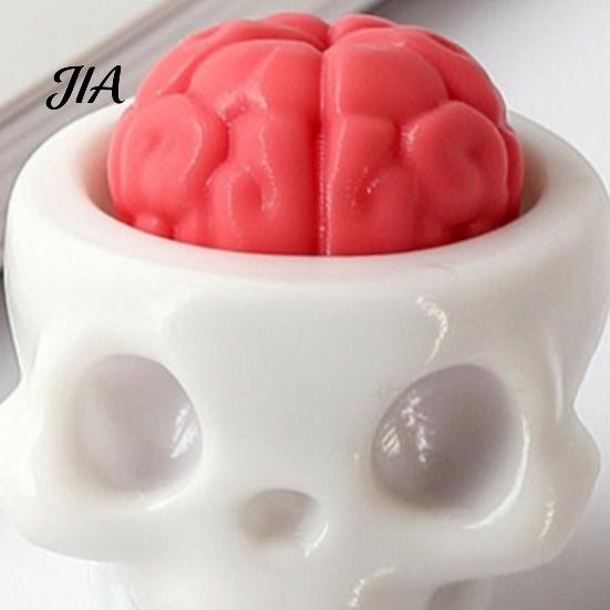 Tactile Sensory Tools for Students 3D Printed Skull Brain Keyboard Clicker, Stress-Relief Keytop Bag Fidget Gadget Charm, Creative Focus Aid