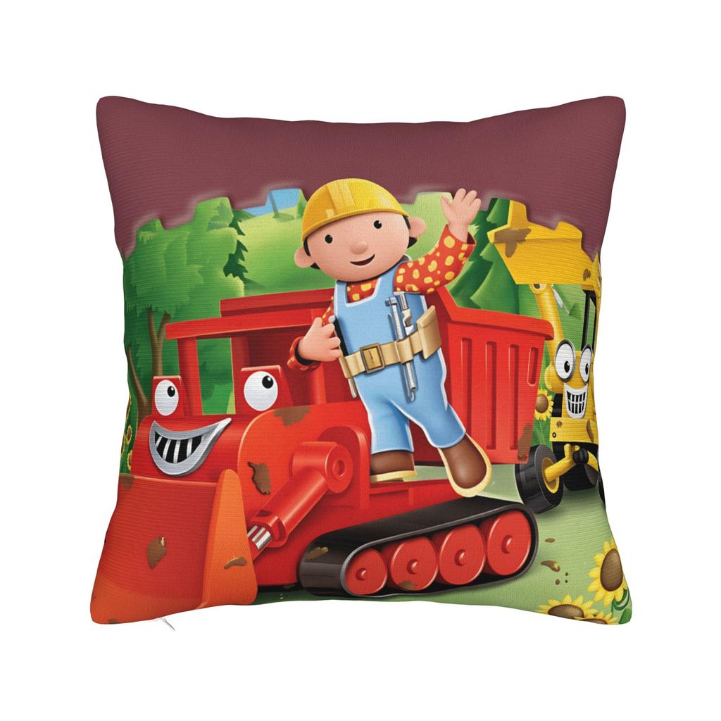 Cartoon B-Bob B-Builder Pillow Case Custom Pillow Cover For Living Room Sofa Fashion Pillowcases