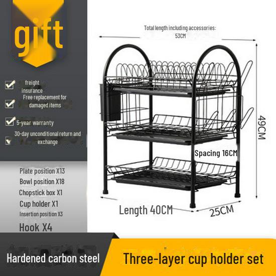 Kitchen Dish and Chopstick Storage Rack