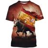 T-shirt Estiva da Uomo T-shirt Grafiche Spagnole con Toro T-shirt da Uomo Toro 3D Manica Corta alla Moda Comoda Taglia Grande T-shirt Larghe