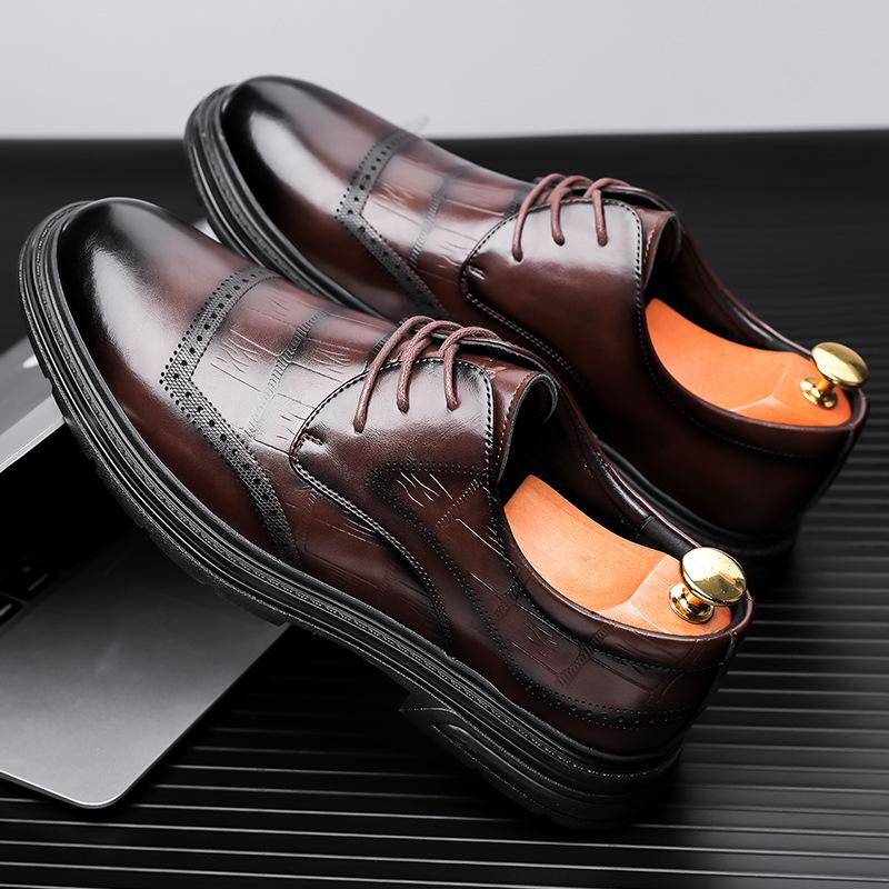 Business Leather Shoes Men's 2025 New Men's Dress Leather Shoes Baita Single Shoes Security Universal Leather Shoes