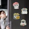 6pcs DIY Animals Design DIY Art Fridge Magnet Refrigerator Sticker Refrigerator Diamond Art Magnets Magnetic Diamond Art Decor