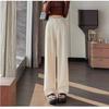 Kalhoty k obleku s vysokým pasem a úzkými širokými nohavicemi pro ženy na jaro a podzim, zeštíhlující, ke kotníkům, rovné kalhoty, splývavé a elegantní, ležérní kalhoty