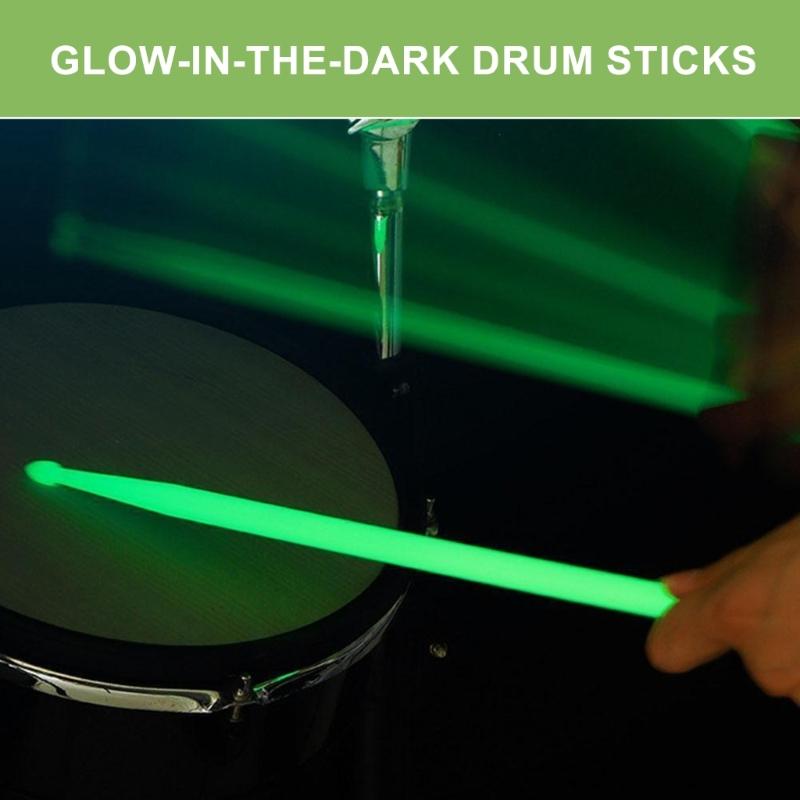 Luminous Light Up Drum Sticks 5A Nylon Drumsticks Stick Stage Performances Fluorescent Drumsticks for Kids Adults