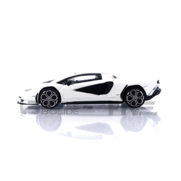 Voiture Miniature de Collection - BBURAGO 1/43 - LAMBORGHINI Countach LPI 800-4 - Blanc - 30459W