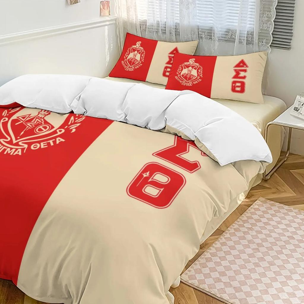 Delta Sorority Sigma Theta Dst Bedding Set Boys Girls Twin Queen Size Duvet Cover Pillowcase Bed Kids Adult Home Textileextile