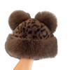 Niedliche Plüschmütze mit kleinen Bärenohren für Damen im Winter, vielseitige Mütze, die das Gesicht kleiner erscheinen lässt, mit Ohrenschutz, plus Samt, warme nordostmongolische Mütze