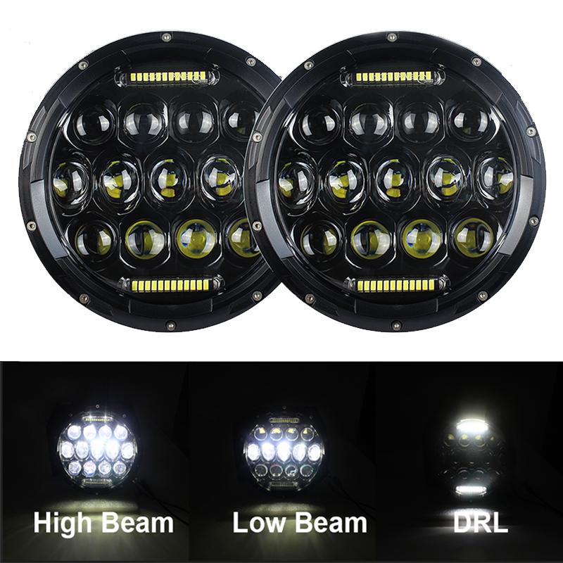 For Nissan Patrol Y60 Hummer H1&H2 Lada 4X4 7inch LED Headlight DRL For Jeep Wrangler TJ JK LJ CJ 7inch for Land Rover Defender