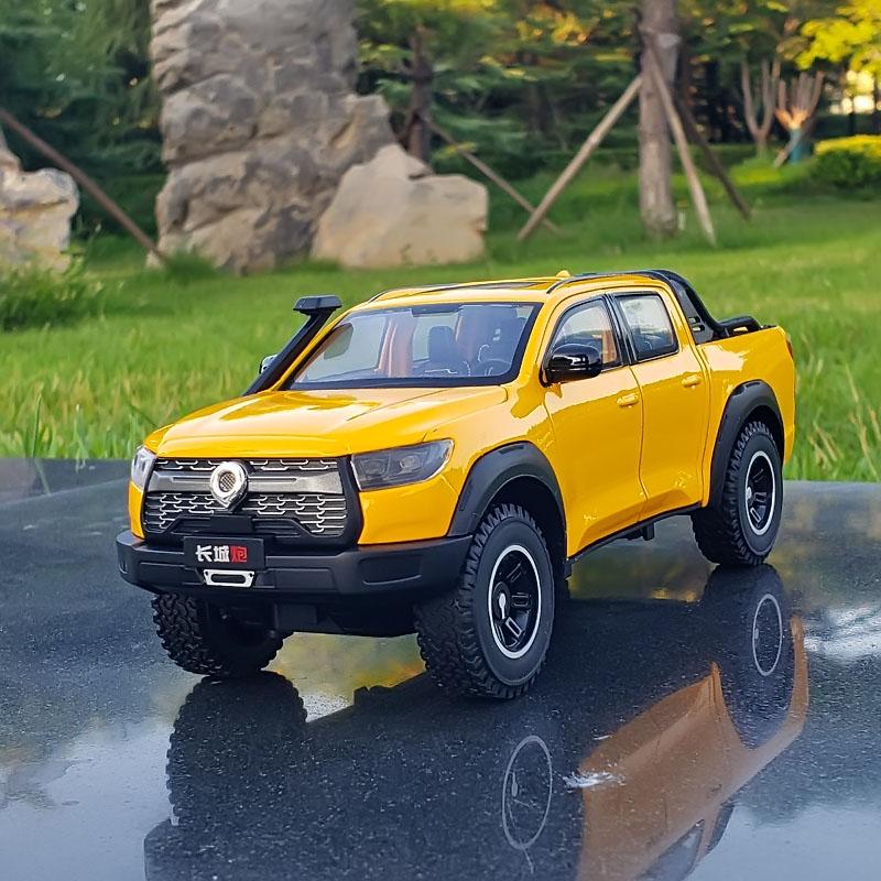 1:24 alloy die-cast pickup truck model simulation sound and light pull off road vehicle toy collection ornaments for boys gifts