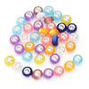20Pcs Resin Round Large Hole Beads Imitation Cat Eye Stone Glossy Loose Beads for Jewelry Making Findings DIY Bracelet Necklace