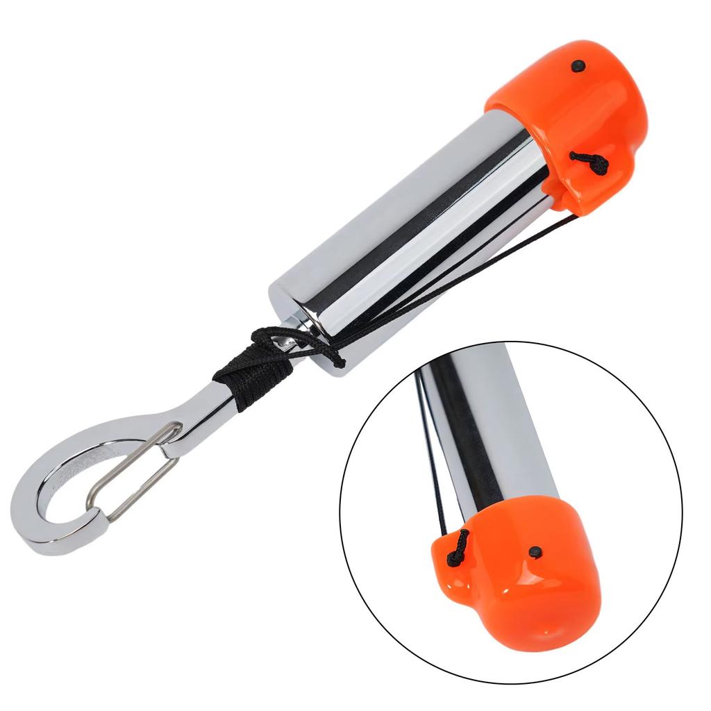 Scuba Diving Underwater Shaker with Clip/Rope Compact Safety Signal Bell Scuba Diving Safety Tank Rattle Stick