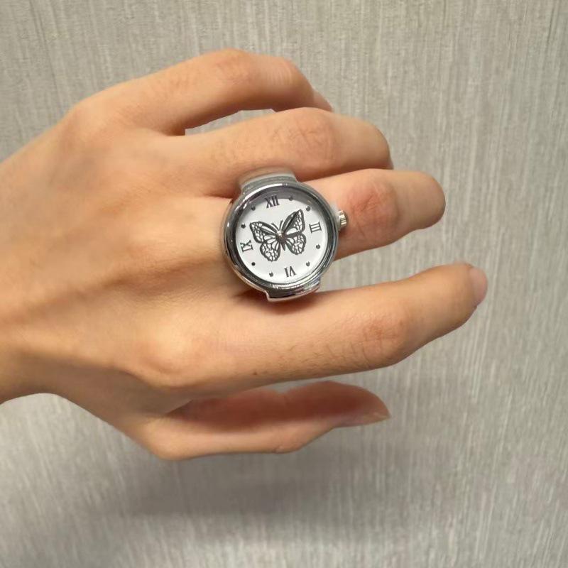 Korean Style Retro Hipster Watch Ring - Trendy Men's Hand Jewelry Accessory