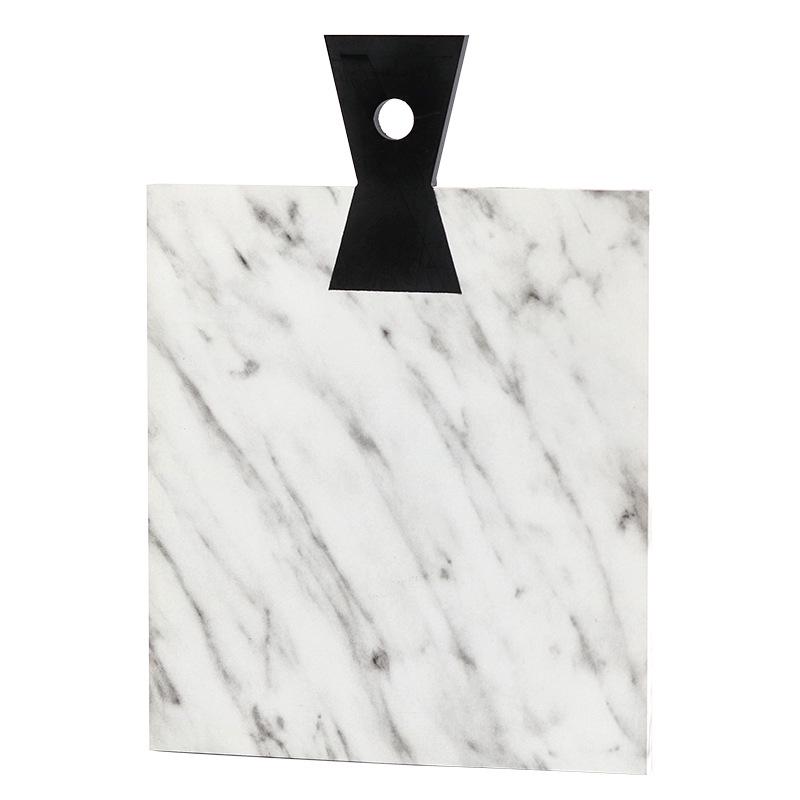 Simple Modern Irregular Geometric Faux Marble Tray for Coffee Table or Office Décor