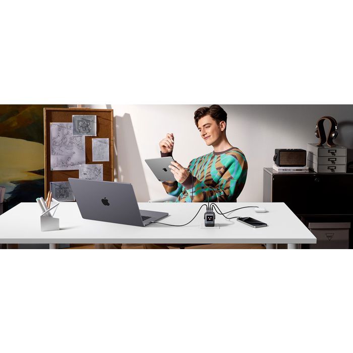 Chargeur secteur robot 4 ports - UGREEN - 100W - PD - Noir