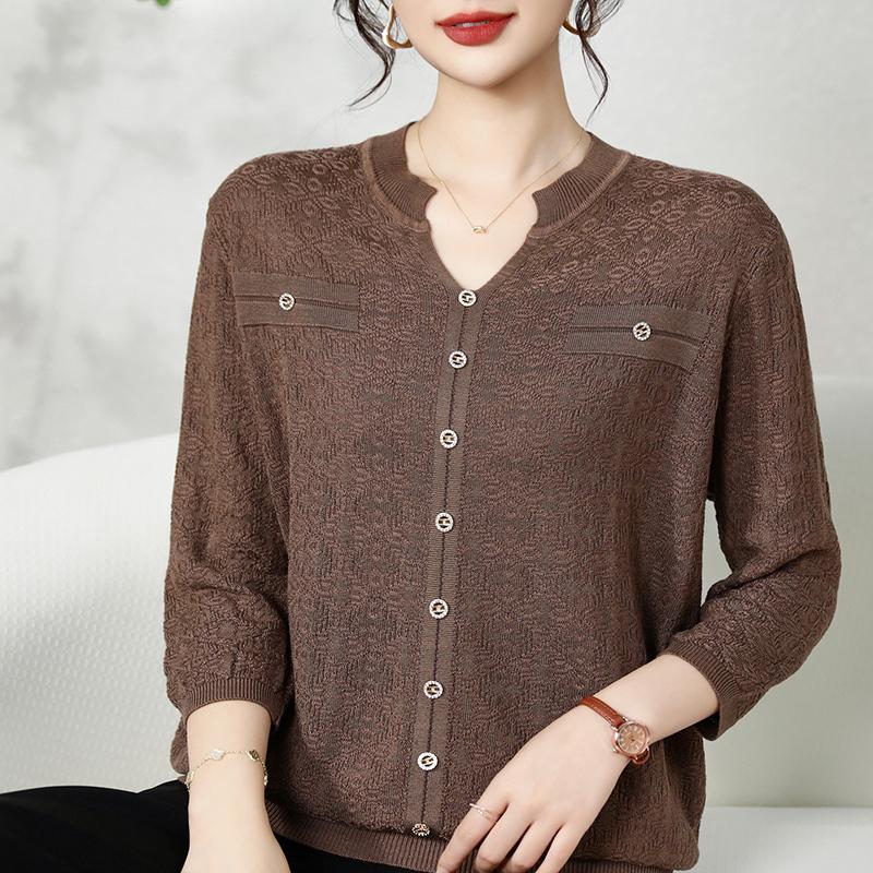 QingHe Cashmere Damski sweter z 30% kaszmiru - Miękki i ciepły pulower z mieszanki wełny