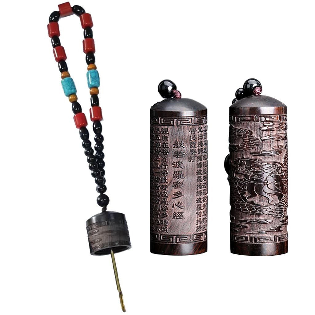 Felimoa Incense Holder and Medicine Dragon God In the Heart Mount Set of 2 Spoon, Clouds, Sutra, Incense, Ebony, Portable, Koya,