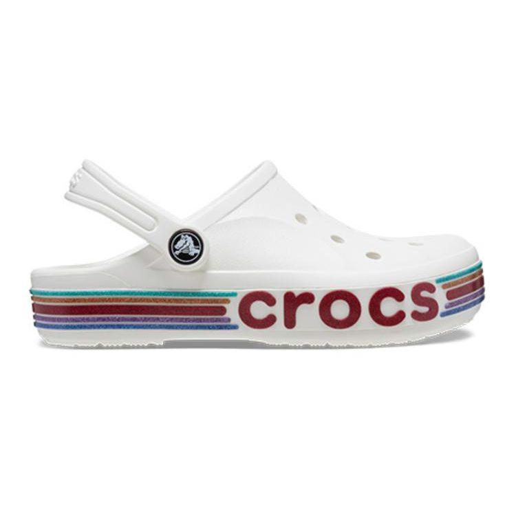 Crocs Comfortable Versatile Breathable Casual Non-Slip Shock Absorbing Durable Sandals Kids Sandals White 209731-100