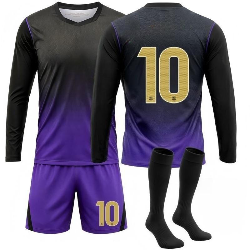 2627 Football Club Away Long-Sleeve Jersey (Black/Purple) – No. 10