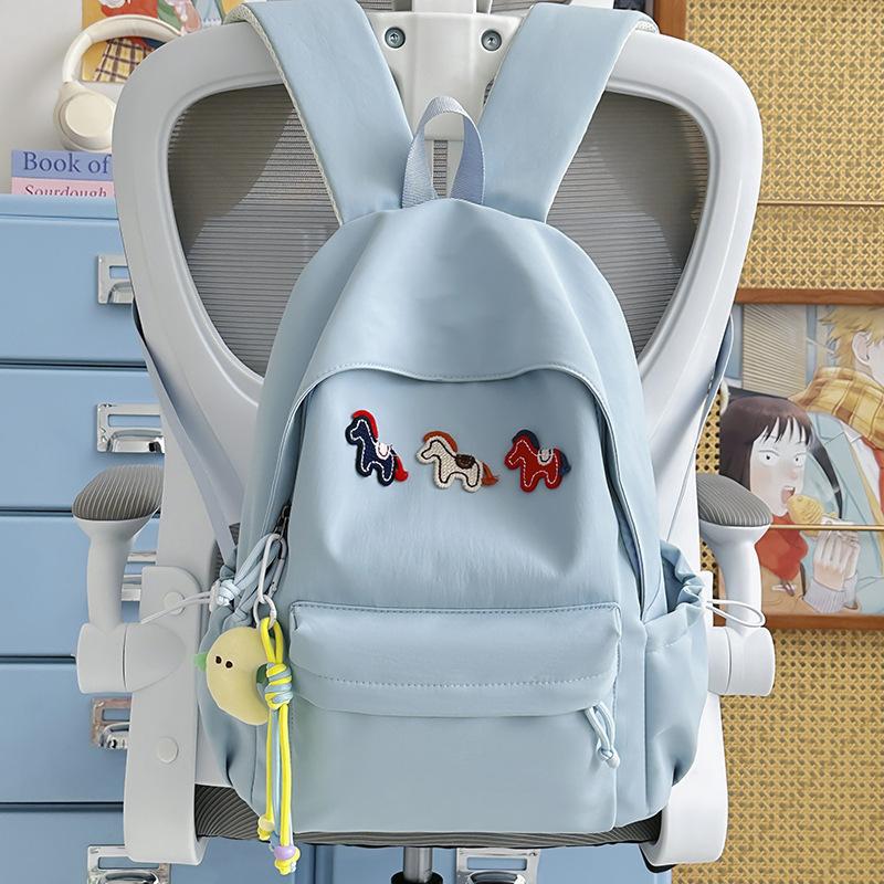 Schoolbag New Ins Sweet Wind Cartoon Pony Backpack Versatile Girl Backpack Junior High School Student Large Capacity Schoolbag
