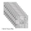 10 Stück graue Marmor-Zement-Fliesen, Boden-Wandaufkleber, Küche, Badezimmer, Tapete, rutschfest, verschleißfest, Kunst-Wandaufkleber