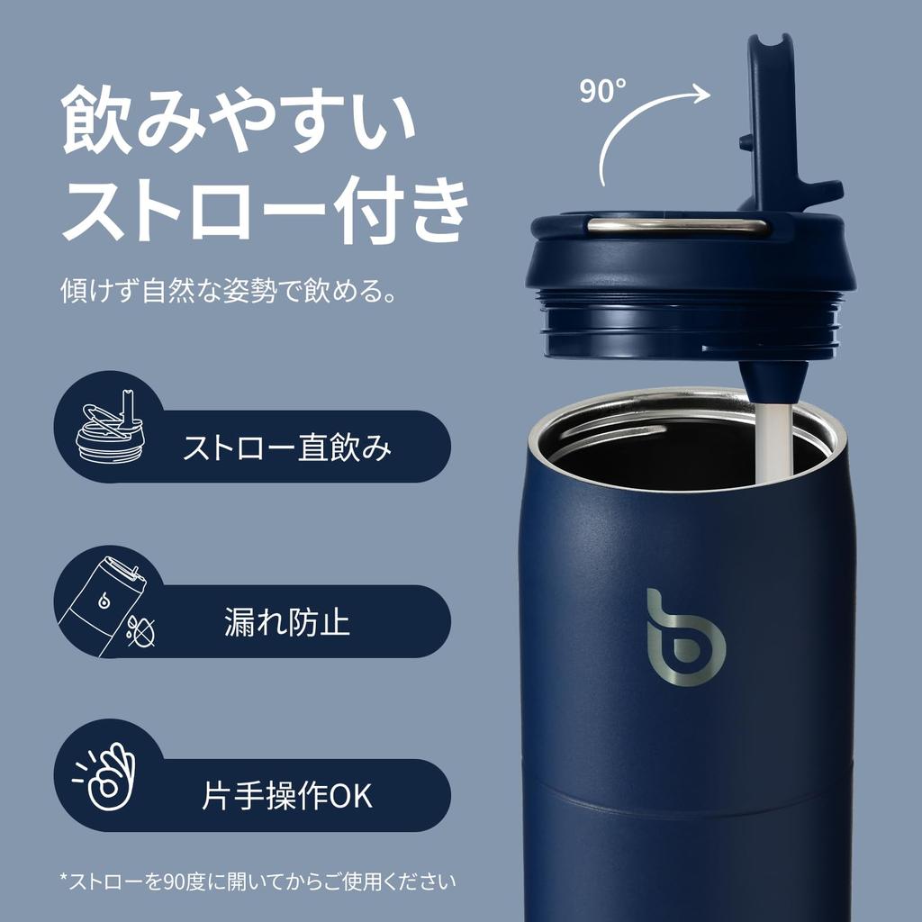 BOTTLE BOTTLE 1 Liter Water Large Capacity with Direct Vacuum Stainless Steel Double for Girls and Indigo Blue Bottle, (1000ml), Straw, Drinking,