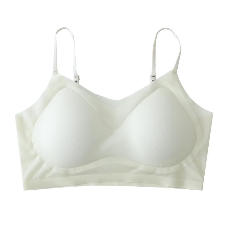 Ultra-thin one-piece fixed cup, no traces, no steel ring, gathered, breathable and cool suspender, beautiful back underwear, women's bra cover