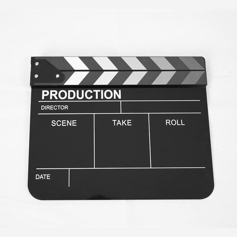 Acrylic Striped Movie Clapperboard Photography Prop
