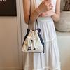 Ethnische Stil Stickerei Kordelzug Eimer Tasche Blume Hanfu Umhängetasche