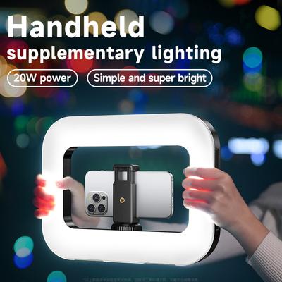 Three-color Dimming Ring Rabbit Cage Fill Light Selfie Live Broadcast Photography Light with Bluetooth Selfie Reverse Charging