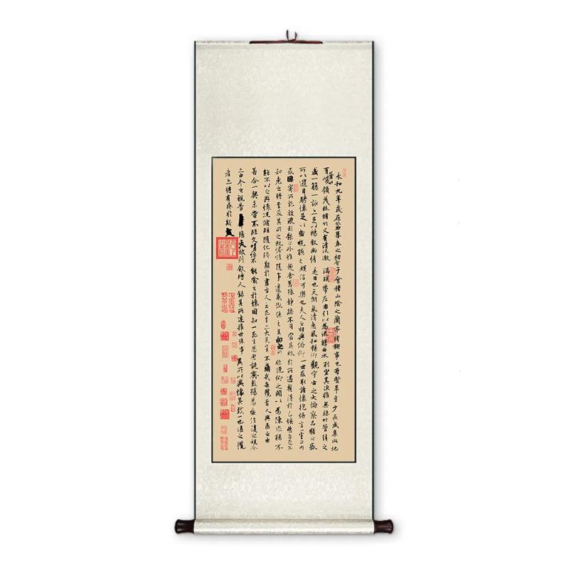 Calligraphy Painting Hanging Scroll Vintage Vertical Xuan Paper Decorative Painting Scroll Chinese Style Home Decoration