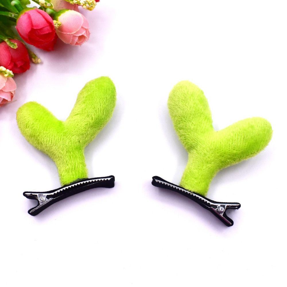 Green Color Bean Sprout Hair Clips Headwear Duckbill Clip New Hairpins
